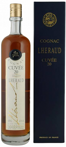 Коньяк Lheraud Cognac Cuvee 20, в подарочной упаковке 0.7 л