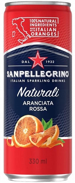 Вода Напиток Sanpellegrino Aranciata Rossa газированный 0.33 л