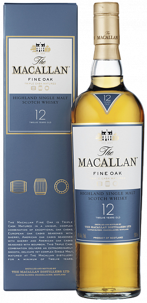 Виски Macallan Fine Oak, 12 летней выдержки 0.5 л