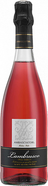 Игристое вино Ambasciatori Lambrusco розовое полусладкое 0.75 л