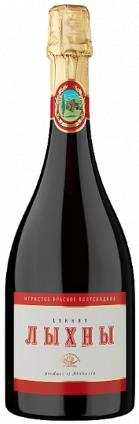 Игристое вино Лыхны красное полусладкое 0.75 л