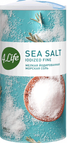 Соль, сахар 4Life Соль морская мелкая йодированная