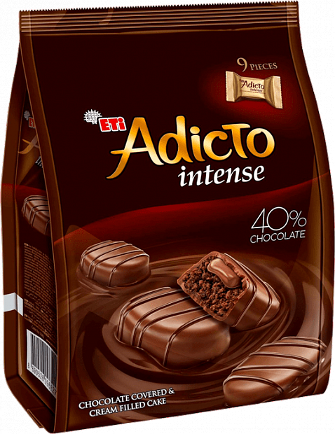 Кексы Adicto Intense Mini с кремом в шоколадной глазури