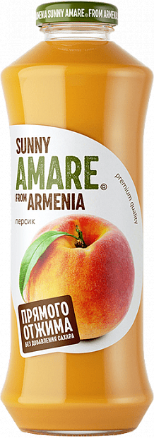 Сок персиковый с доб.ябл.сока ст/б. SUNNY AMARE 750 л