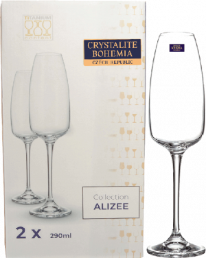 Набор бокалов для шампанского Crystalite Bohemia Alizee (2x290 мл)