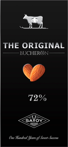 BUCHERON THE ORIGINAL горький шоколад с миндалем 90г/60шт