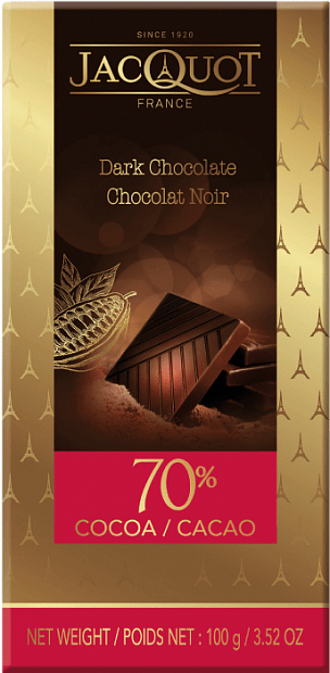 Горький шоколад Jacquot 70%