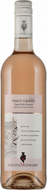 Вино Casata Monfort Pinot Grigio Rose Trentino Dry 0.75 л