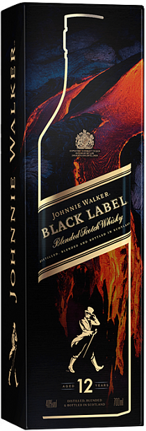 Виски Johnnie Walker Black Label, в подарочной упаковке 0.7 л