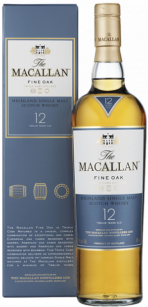 Виски Macallan Fine Oak, 12 летней выдержки 0.7 л