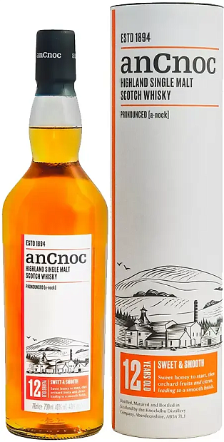 Купить виски An Cnoc, 12 летней выдержки в п/у 0.7 л с хорошими