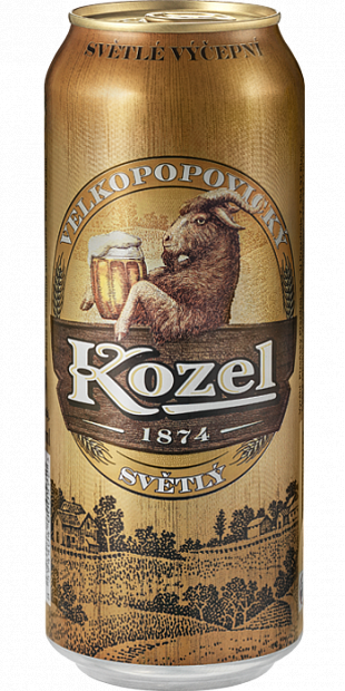 Светлое пиво Velkopopovicky Kozel Svetly Чехия 0.5 л