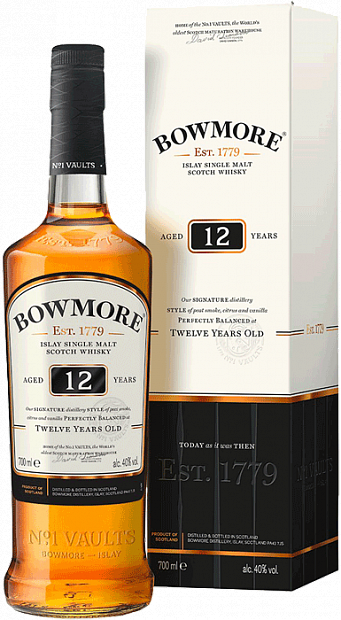 Виски Bowmore 12 Year Old в подарочной упаковке 0.7 л