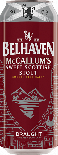 Тёмное пиво Belhaven, McCallum's Sweet Scottish Stout 0.44 л