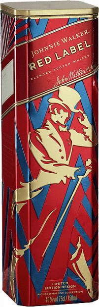 Виски Johnnie Walker Red Label, подарочная металлическая упаковка 0.7 л