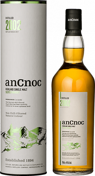 Виски anCnoc 2002, в тубе 0.7 л