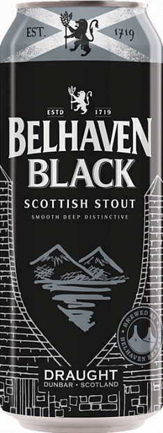 Тёмное пиво Belhaven, Black Scottish Stout 0.44 л